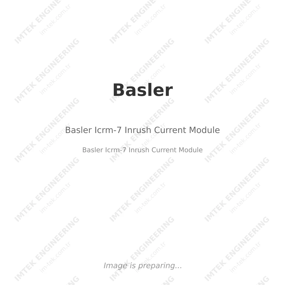 Basler Icrm-7 Inrush Current Module