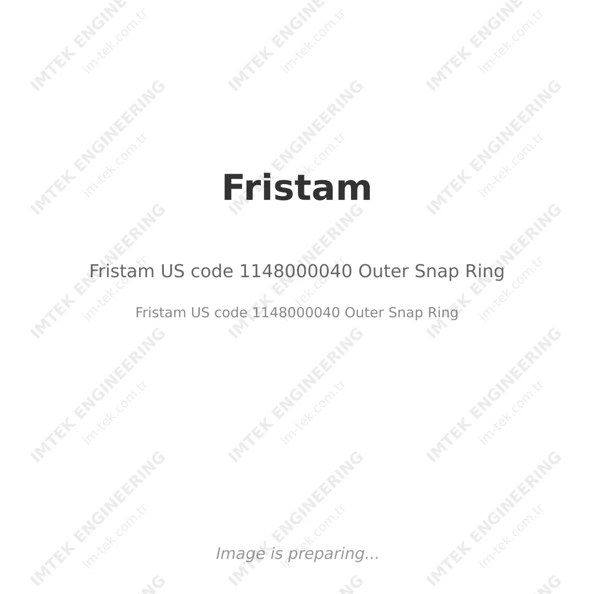 Fristam US code 1148000040 Outer Snap Ring