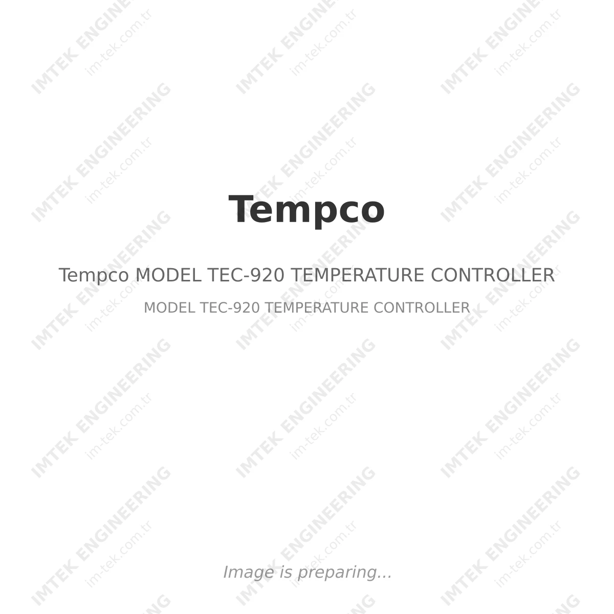 Tempco MODEL TEC-920 TEMPERATURE CONTROLLER